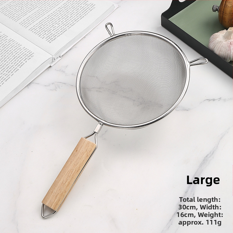 Nerūdijančio plieno kepimo šluotelė su medine rankena, dviguba galva, neslystanti, apsauga nuo nudegimų