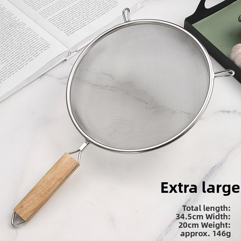 Nerūdijančio plieno kepimo šluotelė su medine rankena, dviguba galva, neslystanti, apsauga nuo nudegimų