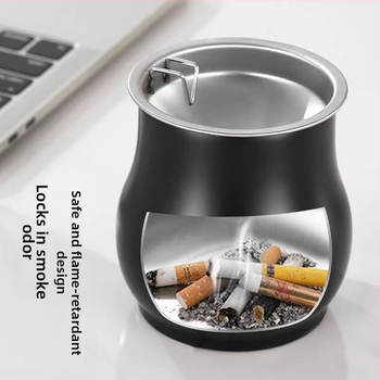 Pelnu trauks tambūra formas no nerūsējošā tērauda, dzīvojamai istabai | Minimālistisks, viegls luxuss; Drukāts logotips; Personalizācija; Izcelsme: Chaozhou