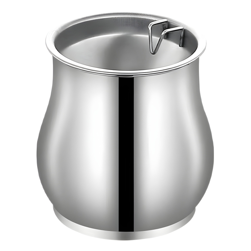 Pelnu trauks tambūra formas no nerūsējošā tērauda, dzīvojamai istabai | Minimālistisks, viegls luxuss; Drukāts logotips; Personalizācija; Izcelsme: Chaozhou