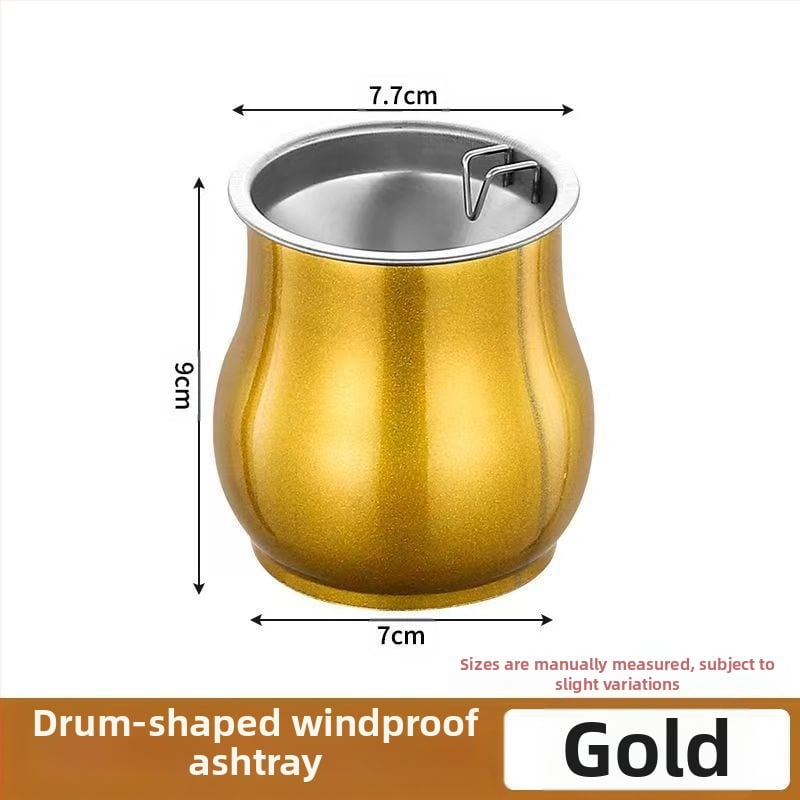 Pelnu trauks tambūra formas no nerūsējošā tērauda, dzīvojamai istabai | Minimālistisks, viegls luxuss; Drukāts logotips; Personalizācija; Izcelsme: Chaozhou