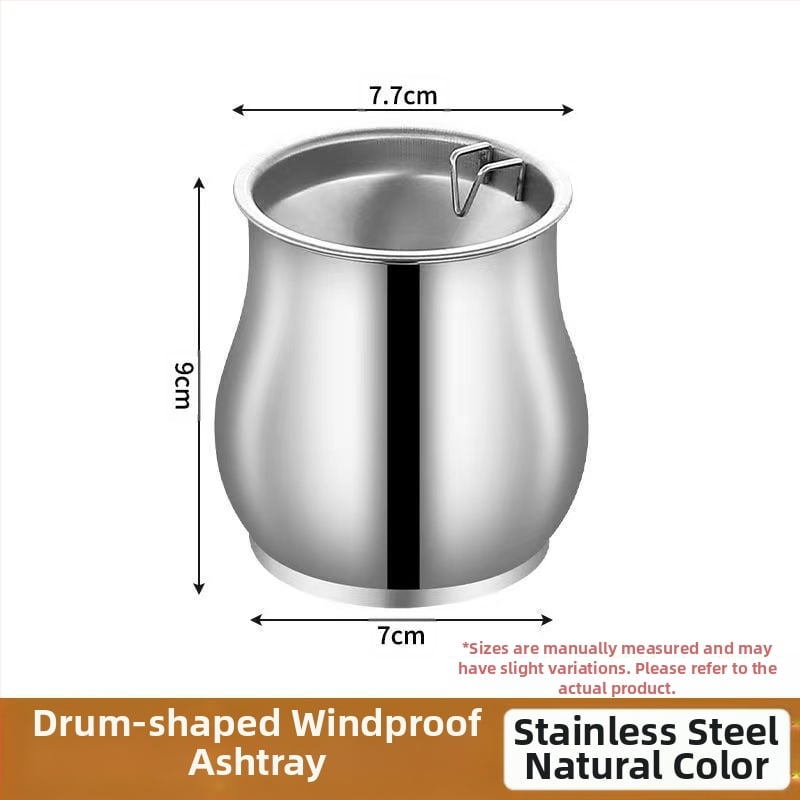 Pelnu trauks tambūra formas no nerūsējošā tērauda, dzīvojamai istabai | Minimālistisks, viegls luxuss; Drukāts logotips; Personalizācija; Izcelsme: Chaozhou