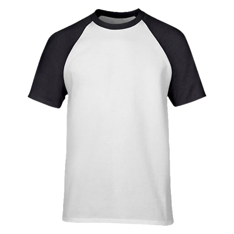 Tricou bărbătește din bumbac cu mâneci raglan, guler rotund, imprimare cu logo, țesătură de 180 g