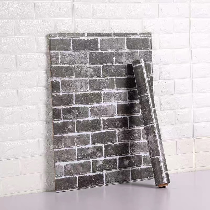 3D retro plytų sienų tapetai miegamajam ir svetainei (Sienų lipdukai • PVC • trijų sluoksnių konstrukcija • ypatingas dekoratyvinis efektas • šiuolaikiškas minimalistinis stilius)