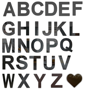 Αυτοκόλλητα τοίχου με 26 αγγλικά γράμματα, ακρυλικά, αδιάβροχα, διακοσμητικά για παιδικό δωμάτιο και αίθουσα διδασκαλίας, μοντέρνο μινιμαλιστικό στυλ με καθρέπτισμα