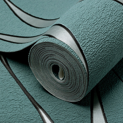 3D vandens bangų tapetai iš neaudinio audinio – atsparūs vandeniui, konkavo-konvekso tekstūra, modernus minimalistinis stilius