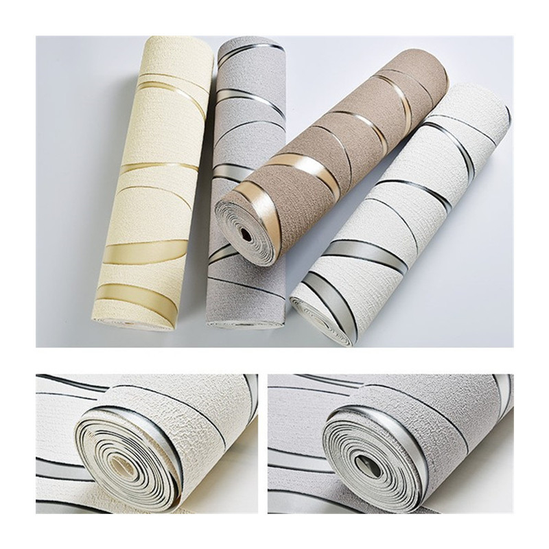 3D vandens bangų tapetai iš neaudinio audinio – atsparūs vandeniui, konkavo-konvekso tekstūra, modernus minimalistinis stilius