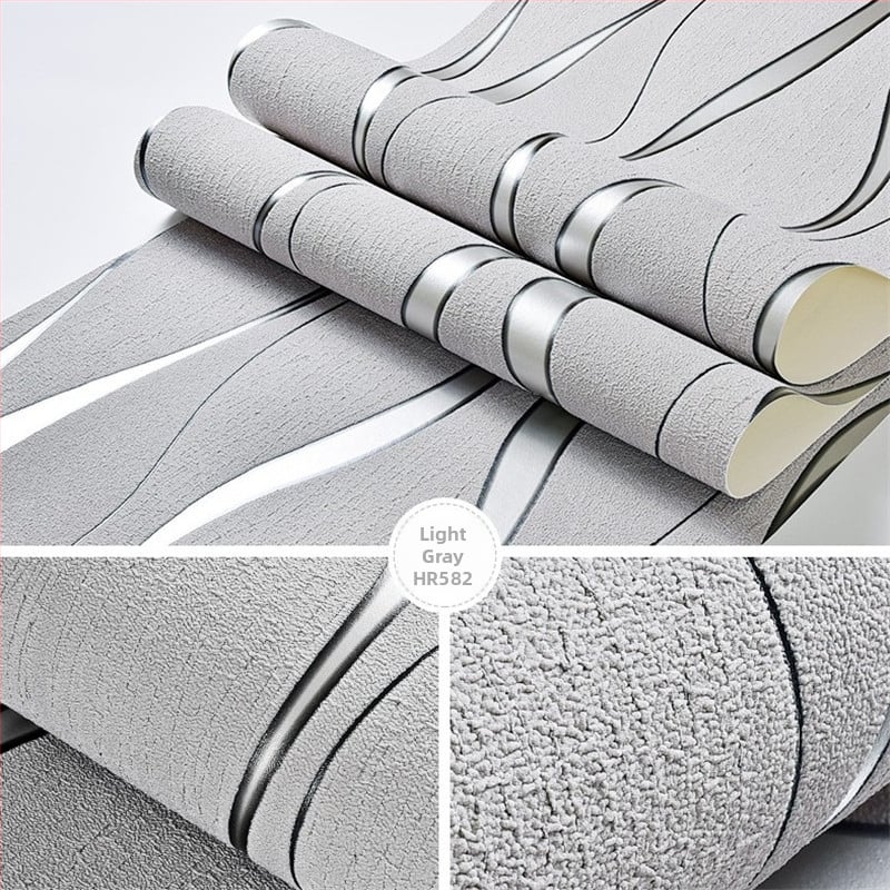 3D vandens bangų tapetai iš neaudinio audinio – atsparūs vandeniui, konkavo-konvekso tekstūra, modernus minimalistinis stilius