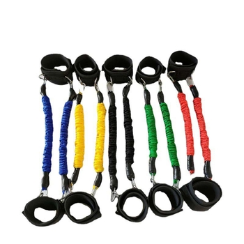 Λάστιχο αντίστασης ποδιού — ρυθμιζόμενη αντίσταση, τετράstrand Taekwondo εκπαιδευτής, υλικό TPE, εκγύμναση δύναμης ποδιών