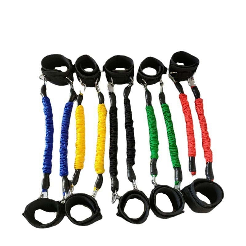 Λάστιχο αντίστασης ποδιού — ρυθμιζόμενη αντίσταση, τετράstrand Taekwondo εκπαιδευτής, υλικό TPE, εκγύμναση δύναμης ποδιών