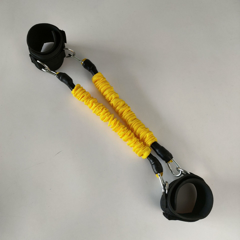 Λάστιχο αντίστασης ποδιού — ρυθμιζόμενη αντίσταση, τετράstrand Taekwondo εκπαιδευτής, υλικό TPE, εκγύμναση δύναμης ποδιών