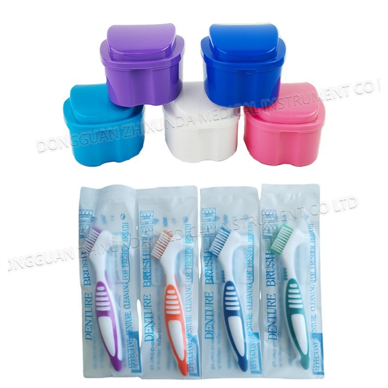 Ābolu formas protēžu kastīte — komplekts protēžu kastēm un protēžu suku komplekts uzglabāšanai