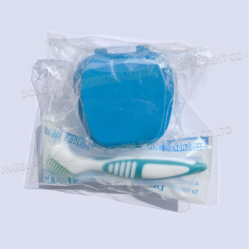 Κουτί οδοντοστοιχιών σε σχήμα μήλου — σετ με κουτί οδοντοστοιχιών και σετ βουρτσών για οδοντοστοιχίες, αποθήκευση