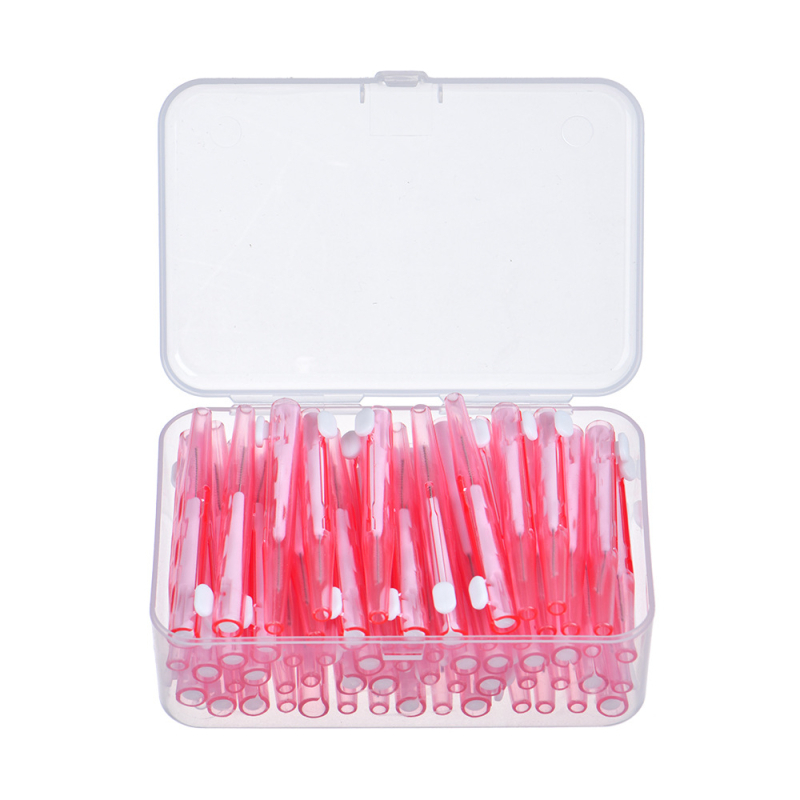 Tarpdančių šepetėliai breketams su ištraukiamu dizainu, modelis 1212, 10 vnt