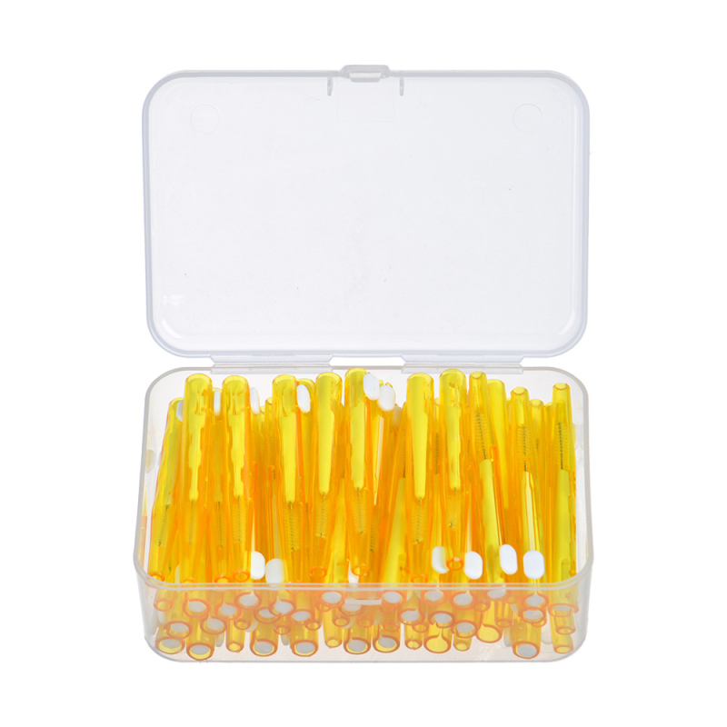 Tarpdančių šepetėliai breketams su ištraukiamu dizainu, modelis 1212, 10 vnt