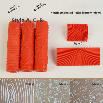 Щампован гумен вал за боядисване с произволна текстура; посоки на текстура: хоризонтална и вертикална; Марка: Beautiful and good; Работна площ: 46