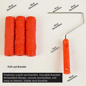 Щампован гумен вал за боядисване с произволна текстура; посоки на текстура: хоризонтална и вертикална; Марка: Beautiful and good; Работна площ: 46