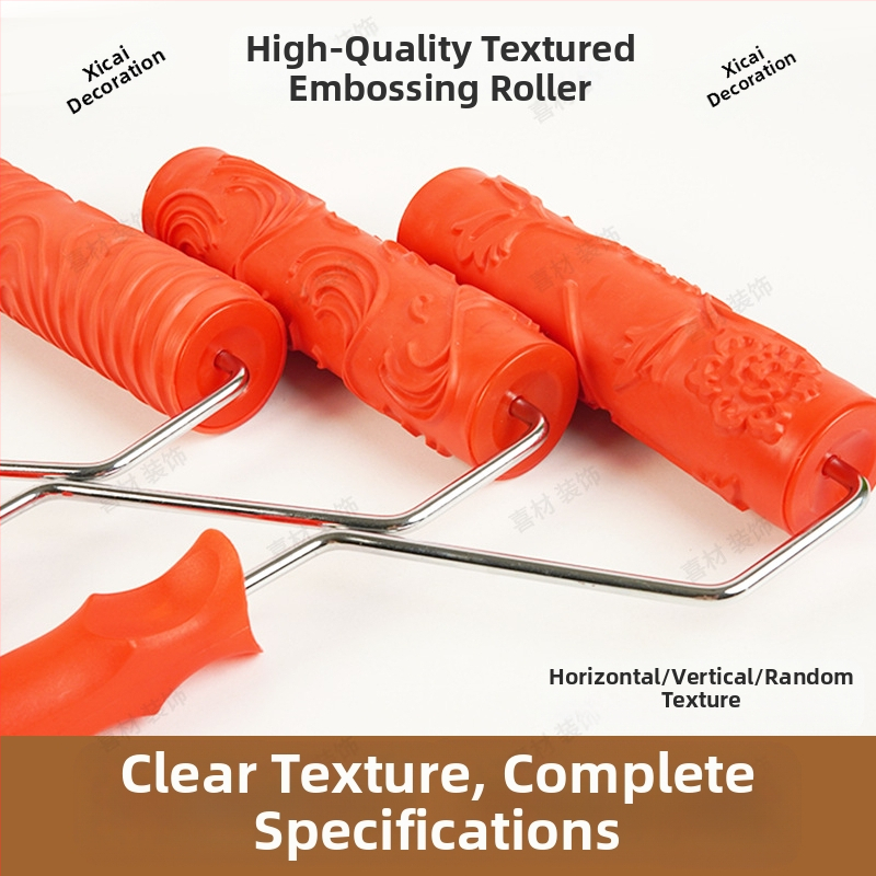 Щампован гумен вал за боядисване с произволна текстура; посоки на текстура: хоризонтална и вертикална; Марка: Beautiful and good; Работна площ: 46