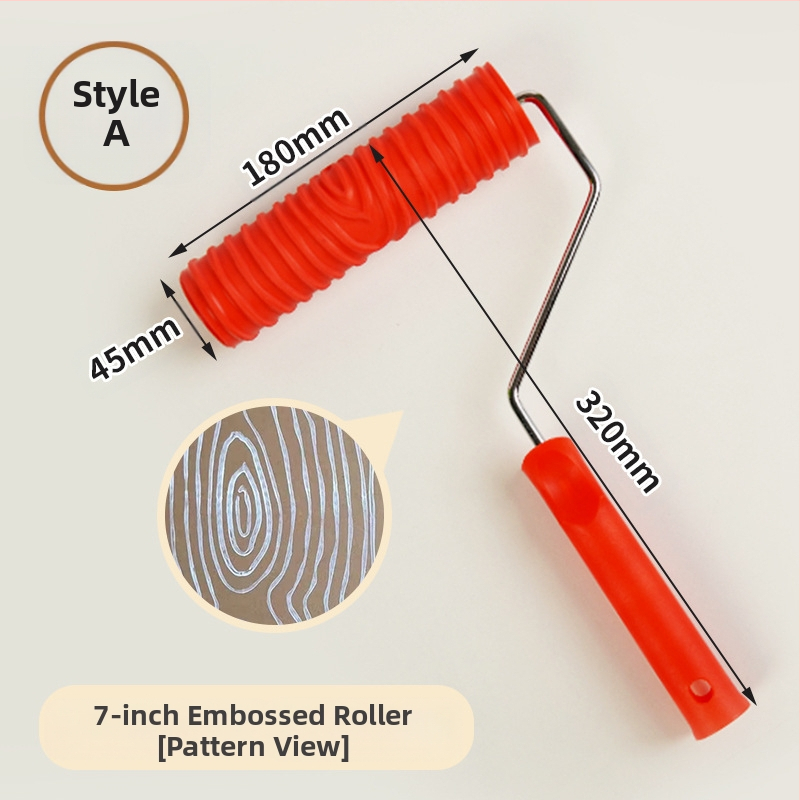 Щампован гумен вал за боядисване с произволна текстура; посоки на текстура: хоризонтална и вертикална; Марка: Beautiful and good; Работна площ: 46