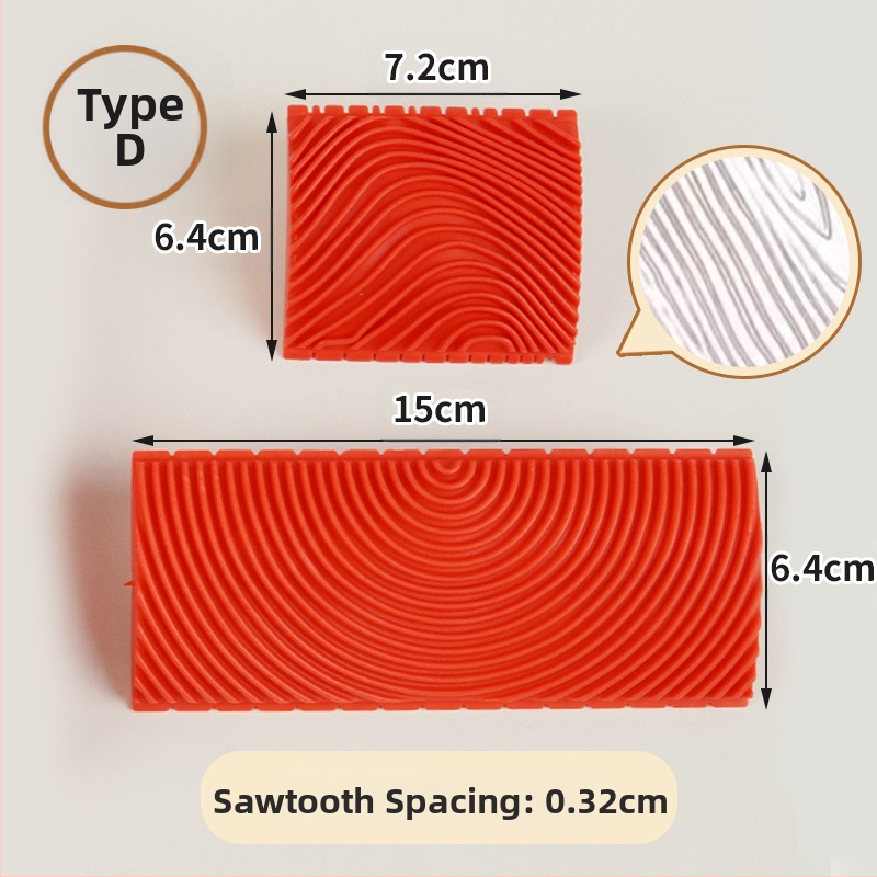 Щампован гумен вал за боядисване с произволна текстура; посоки на текстура: хоризонтална и вертикална; Марка: Beautiful and good; Работна площ: 46