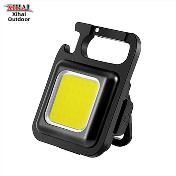 Мини ключодържател LED фенерче – многофункционално магнитно работно осветление с отварачка за бутилки за къмпинг (6W • Зареждане • 500mAh • Модел XH-69)