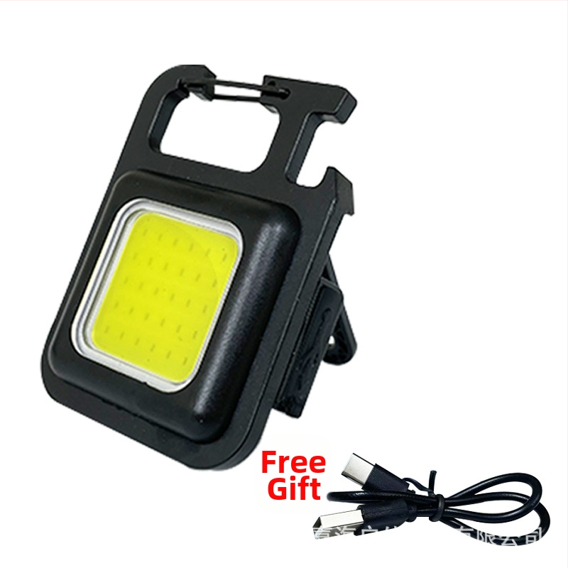 Мини ключодържател LED фенерче – многофункционално магнитно работно осветление с отварачка за бутилки за къмпинг (6W • Зареждане • 500mAh • Модел XH-69)