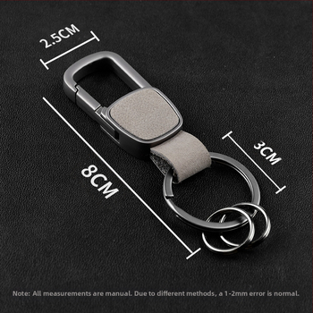 Atslēgu piekariņš – liellopa āda, viegls luksusa stils, metāla automobiļu atslēgu ķēde
