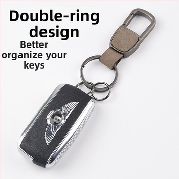 Atslēgu piekariņš – liellopa āda, viegls luksusa stils, metāla automobiļu atslēgu ķēde