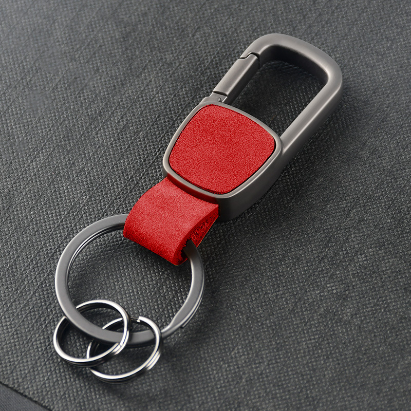 Atslēgu piekariņš – liellopa āda, viegls luksusa stils, metāla automobiļu atslēgu ķēde