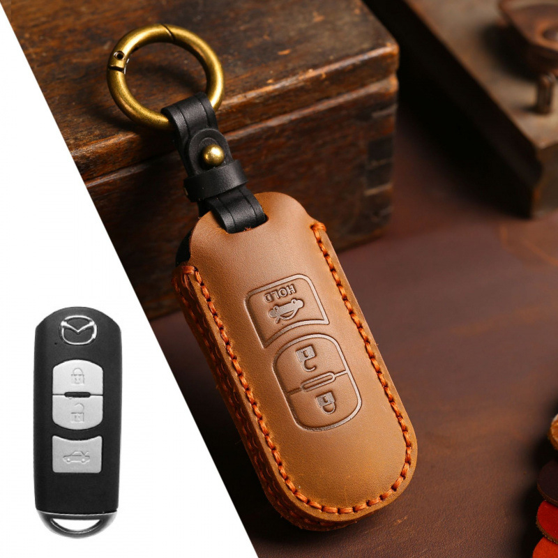 Torbica za ključ automobila Hallmo od kože goveda, moderan stil, prilagodljiva