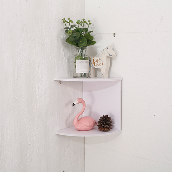 Γωνιακό ράφι τοίχου με ημικύκλιο, 5 επίπεδα, PVC, μοντέρνο μινιμαλιστικό στυλ, εγκατάσταση με αναρρόφηση, κατάλληλο για κουζίνα, υπνοδωμάτιο, μπάνιο και σαλόνι