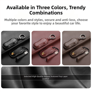 Θήκη κλειδιών Porsche από δέρμα αγελάδας με εθνοτικό στυλ