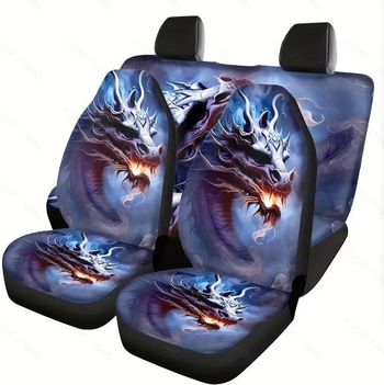 Σετ καλυμμάτων αυτοκινήτων για καθίσματα, καθολική εφαρμογή, για όλες τις εποχές, 5 θέσεις, 7 τεμάχια, πολυεστερική επιφάνεια, ραφή περιμετρικά, ελαφρύ πολυτελές ύφος