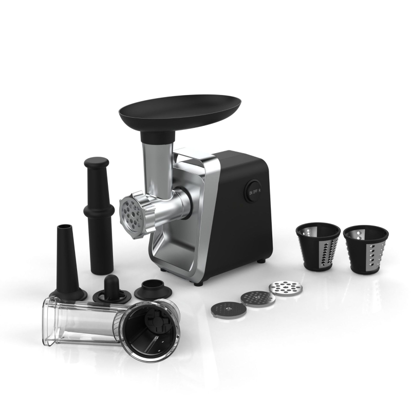 Домашна електрическа месомелачка и машина за колбаси, мултифункционална, Tritan корпус, 10,000 rpm, капацитет под 1 л, 111–240 V, шум 46–70 dB