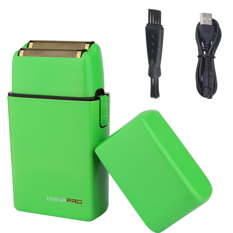 Hiena elektrinis skustuvas su dviejų galvų recirkuliuojančiu dizainu, IPX atsparus vandeniui, USB įkrovimas, įrengta 500–800 mAh baterija
