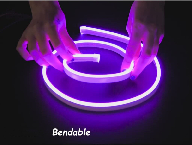 LED neono juosta, LED čip 2835, įvestis 5V, IP65 apsauga, reguliuojamas ryškumas, modelis 2305171