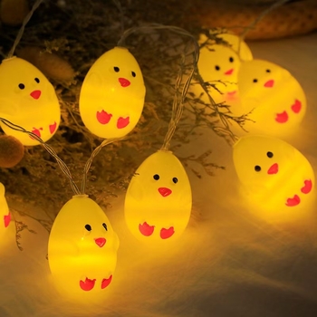 Πάσχα διακοσμητικό φωτιστικό σε σχήμα αυγού με ένα μικρό κοτοπουλάκι — τροφοδοσία με μπαταρίες, χειροκίνητος έλεγχος, IP42, περίβλημα PVC, μοντέλο JYX-083