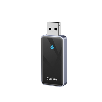 CarPlay безжичен адаптер — USB CarPlay конвертор за превключване от кабелно към безжично CarPlay, модел BY967B, 5V, 0.5W, 6H закалено стъкло + авиационна алуминиева сплав