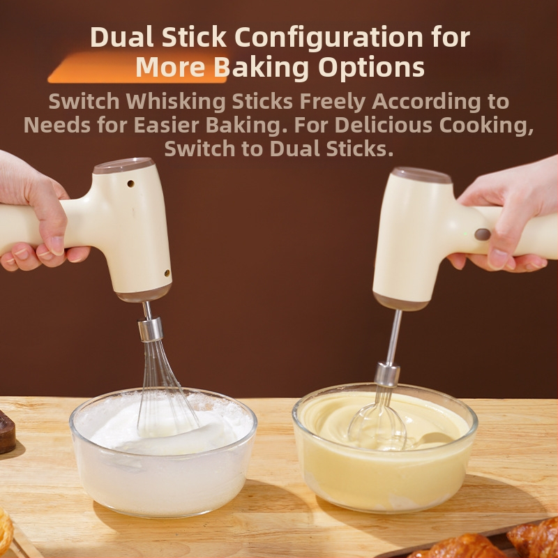 Безжичен ръчен електрически разбивател за яйца, 5-скоростен, под 100W, 36V, модел Yx-electric egg whisk