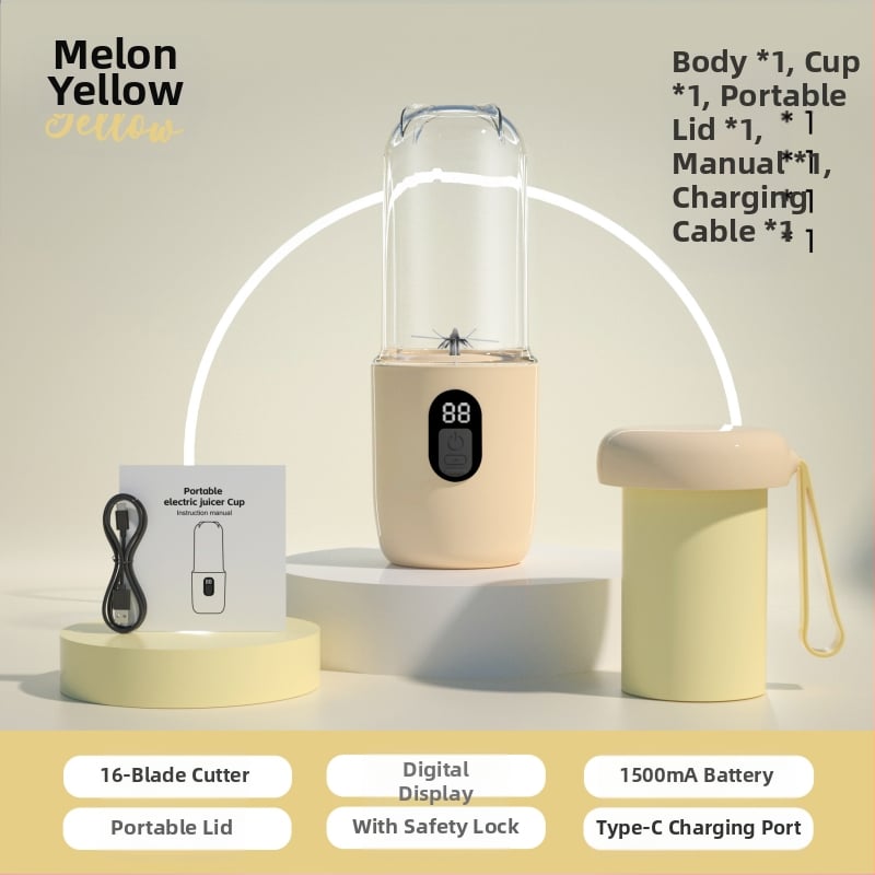 Nešiojamas sulčių puodelis su USB įkrovimu, 40W, 401–600 ml, 5+ peilių, įkraunama baterija