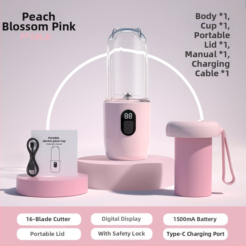 Nešiojamas sulčių puodelis su USB įkrovimu, 40W, 401–600 ml, 5+ peilių, įkraunama baterija