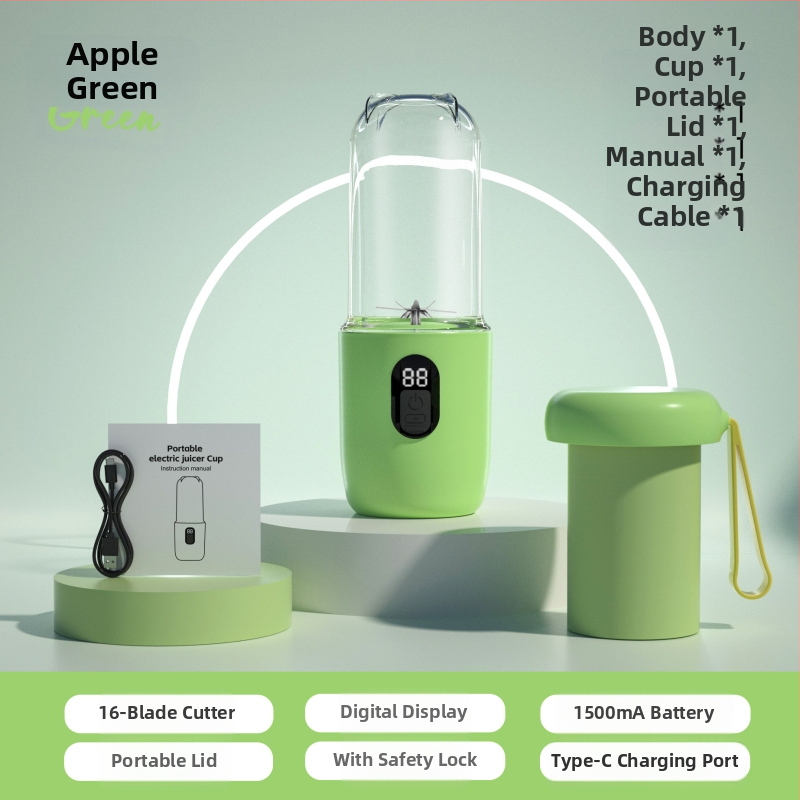 Nešiojamas sulčių puodelis su USB įkrovimu, 40W, 401–600 ml, 5+ peilių, įkraunama baterija