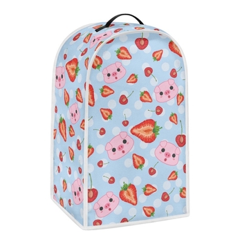 FORU CZ43 Blender vāciņš ar ziedu ogu un truša rakstu, materiāls Nelannel elastīgs audums, piemērots virtuvei, 2024. gada izlaišana