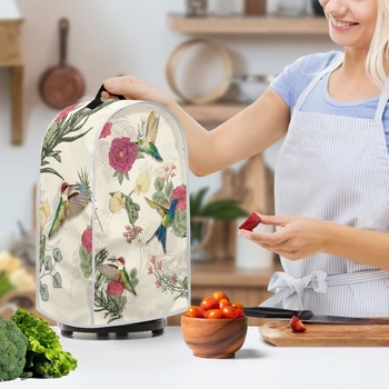 FORU CZ43 Blender vāciņš ar ziedu ogu un truša rakstu, materiāls Nelannel elastīgs audums, piemērots virtuvei, 2024. gada izlaišana