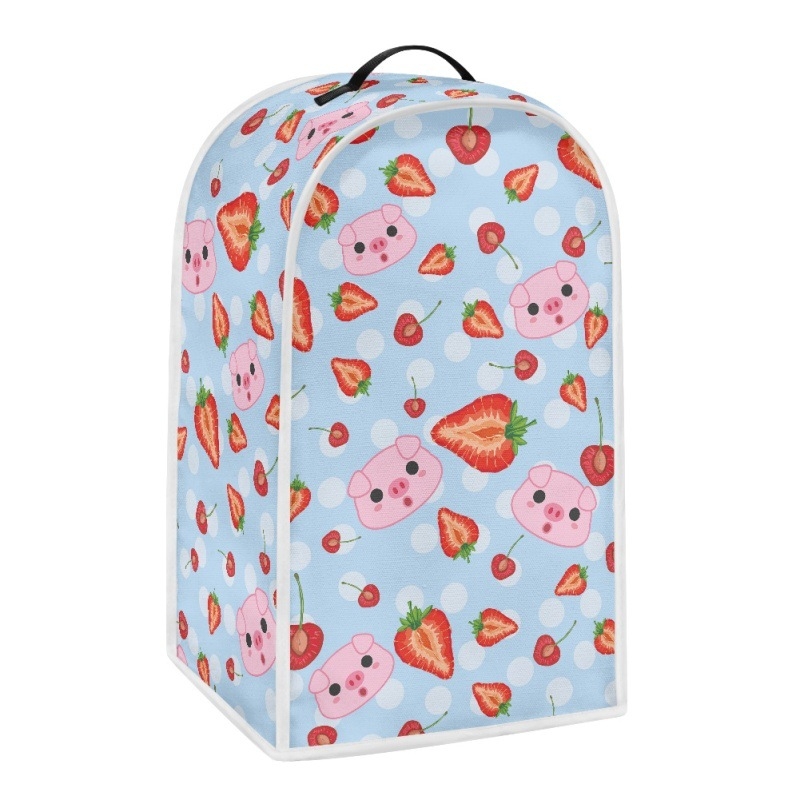 FORU CZ43 Blender vāciņš ar ziedu ogu un truša rakstu, materiāls Nelannel elastīgs audums, piemērots virtuvei, 2024. gada izlaišana