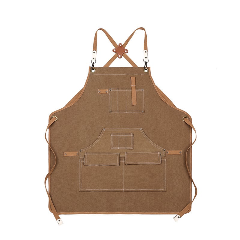 Ποδιά από καμβά, χωρίς μανίκια, αντιβρωμική, μονόχρωμη