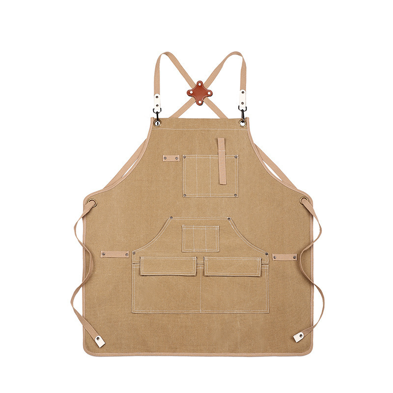 Ποδιά από καμβά, χωρίς μανίκια, αντιβρωμική, μονόχρωμη