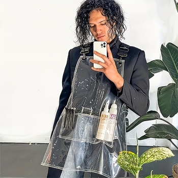 Be rankovių prijuostė – riebalų atspari ir vandeniui atspari plaukų dažymo specialistams, šiuolaikiškas minimalistinis stilius