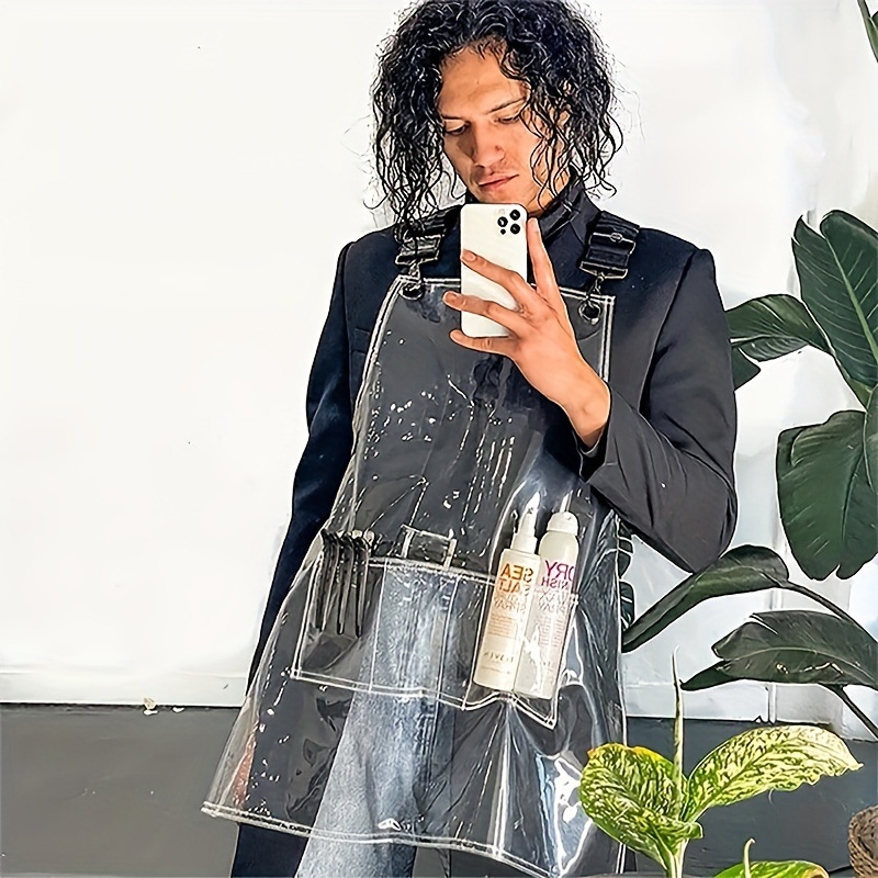 Be rankovių prijuostė – riebalų atspari ir vandeniui atspari plaukų dažymo specialistams, šiuolaikiškas minimalistinis stilius