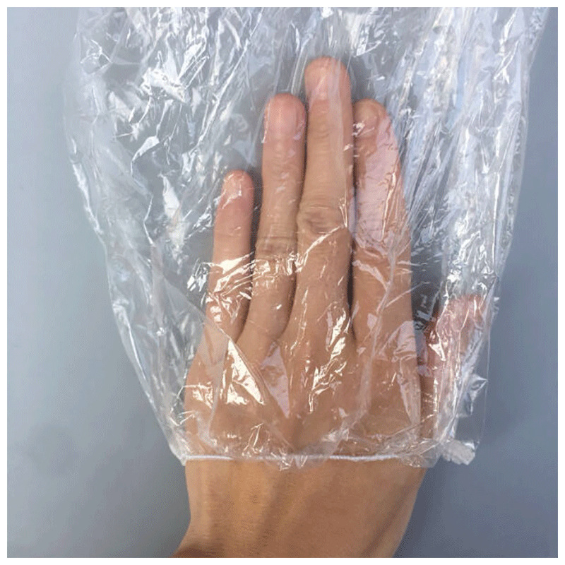 Накладки за лакътя - еднократна нетъканова ръкавка, прозрачен CPE пластмасов ръкав, водоустойчиви и маслоустойчиви, спандекс